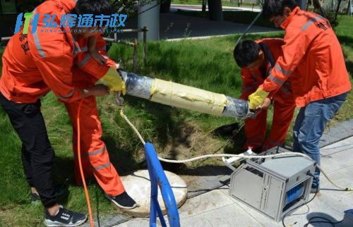 姜堰区管道修复现场